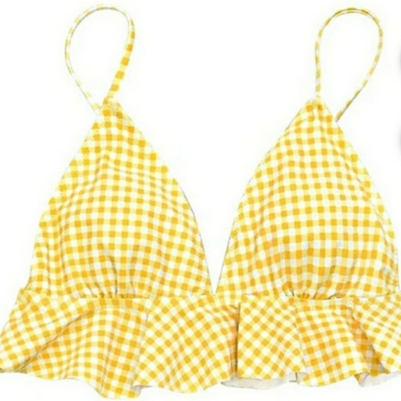 Yellow and White Gingham Bikini - Picture 12 of 16